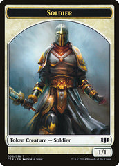 Soldier // Spirit Double-sided Token [Commander 2014 Tokens] | GnG Games