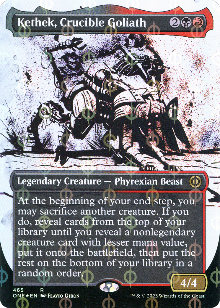 Kethek, Crucible Goliath (Borderless Ichor Step-and-Compleat Foil) [Phyrexia: All Will Be One] | GnG Games