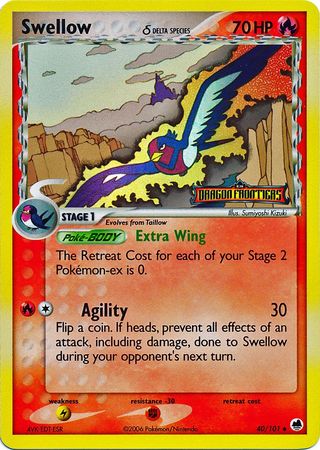 Swellow (40/101) (Delta Species) (Stamped) [EX: Dragon Frontiers] | GnG Games