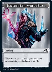 Samurai // Tezzeret, Betrayer of Flesh Emblem Double-sided Token [Kamigawa: Neon Dynasty Tokens] | GnG Games