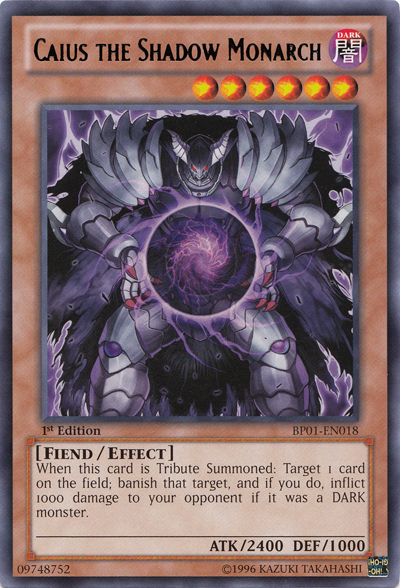 Caius the Shadow Monarch [BP01-EN018] Rare | GnG Games