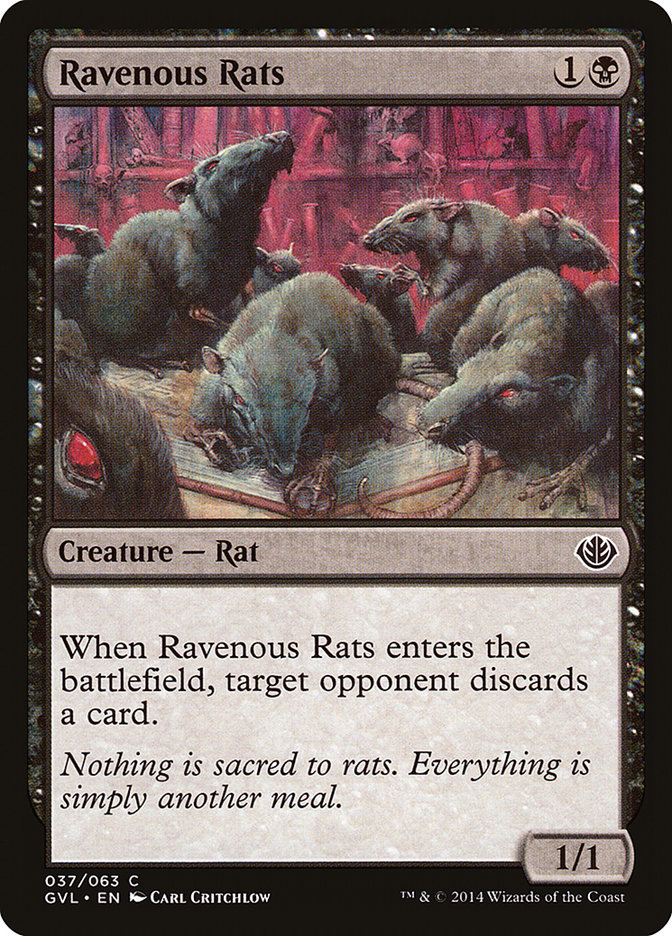 Ravenous Rats (Garruk vs. Liliana) [Duel Decks Anthology] | GnG Games