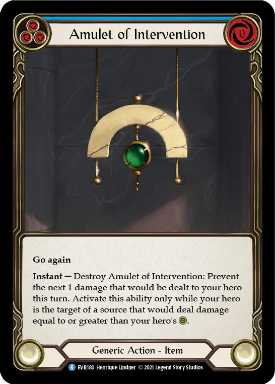 Amulet of Intervention [EVR180] (Everfest)  1st Edition Cold Foil | GnG Games