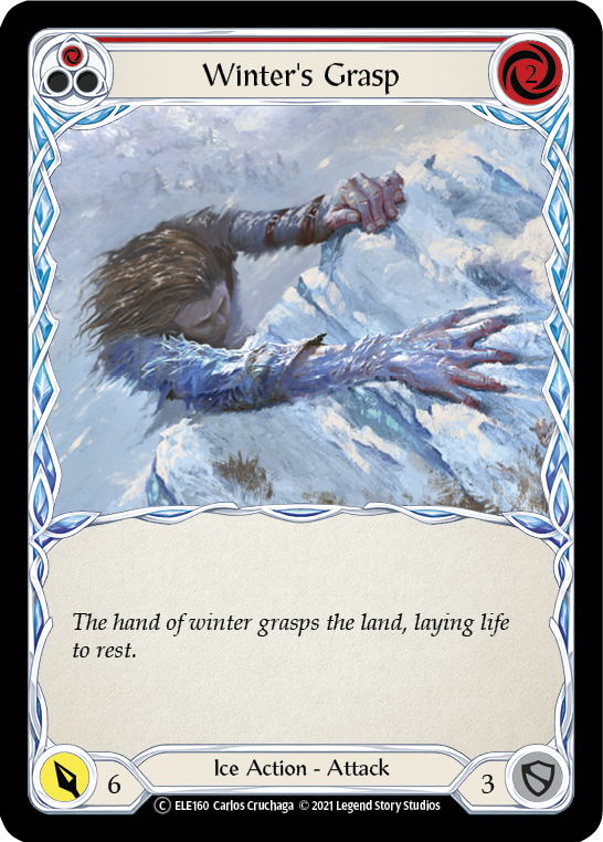 Winter's Grasp (Red) [U-ELE160] Unlimited Rainbow Foil | GnG Games