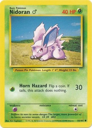 Nidoran (55/102) (Male) [Base Set Unlimited] | GnG Games