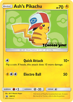 Ash's Pikachu (SM112) [Sun & Moon: Black Star Promos] | GnG Games