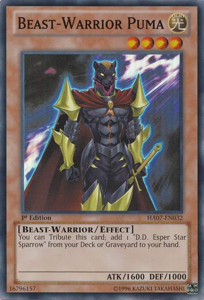 Beast-Warrior Puma [HA07-EN032] Super Rare | GnG Games