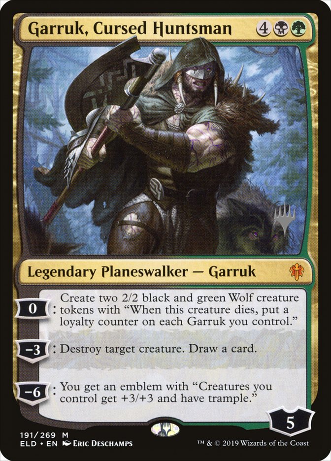 Garruk, Cursed Huntsman (Promo Pack) [Throne of Eldraine Promos] | GnG Games