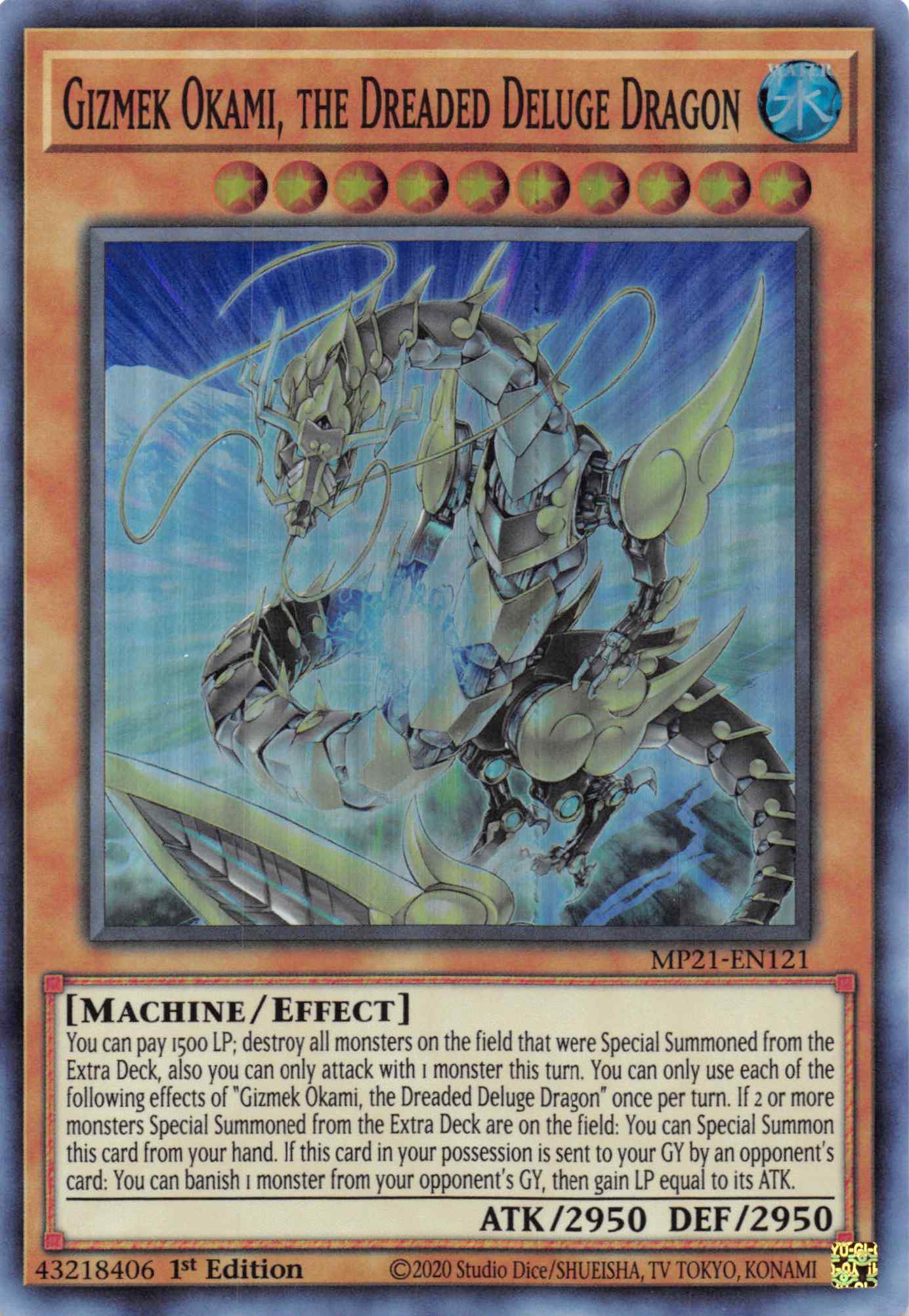 Gizmek Okami, the Dreaded Deluge Dragon [MP21-EN121] Super Rare | GnG Games