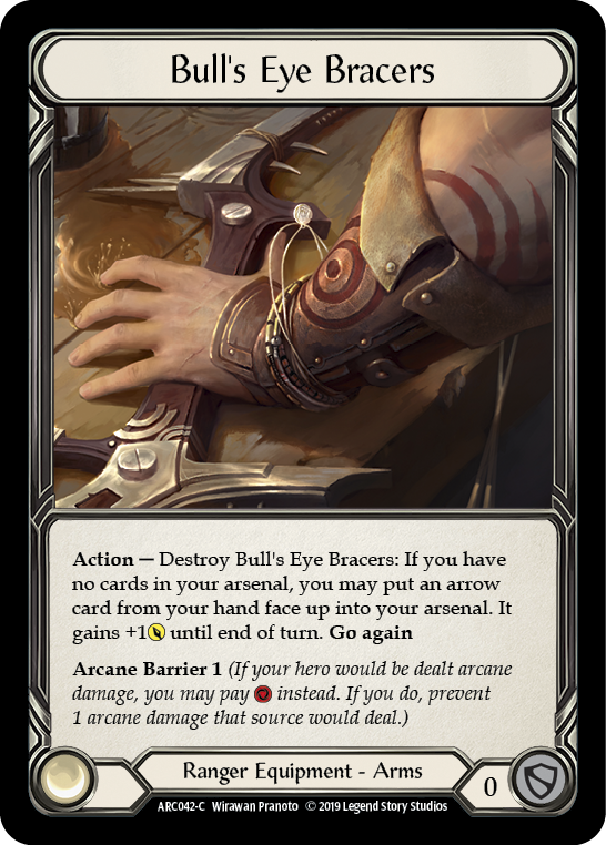 Bull's Eye Bracers [ARC042-C] 1st Edition Cold Foil | GnG Games