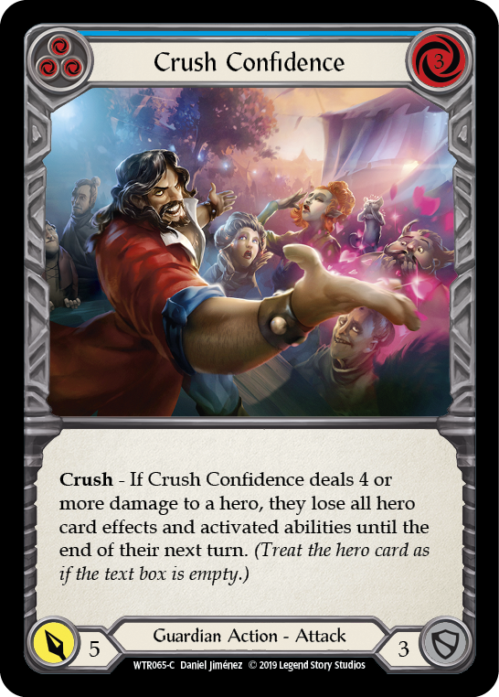 Crush Confidence (Blue) [WTR065-C] Alpha Print Rainbow Foil | GnG Games