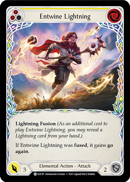 Entwine Lightning (Yellow) [ELE101] (Tales of Aria)  1st Edition Rainbow Foil | GnG Games