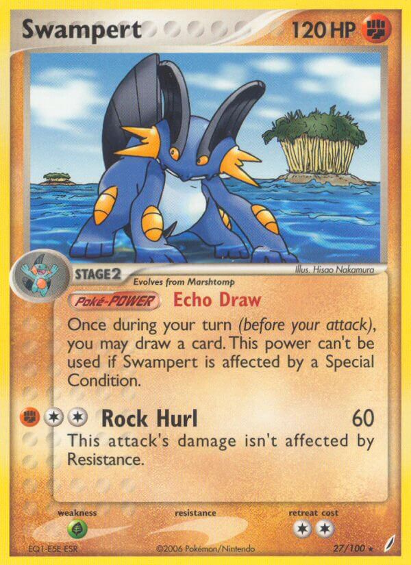 Swampert (27/100) (Theme Deck Exclusive) [EX: Crystal Guardians] | GnG Games