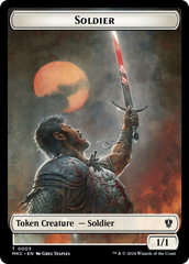 Human // Soldier Double-Sided Token [Murders at Karlov Manor Commander Tokens] | GnG Games