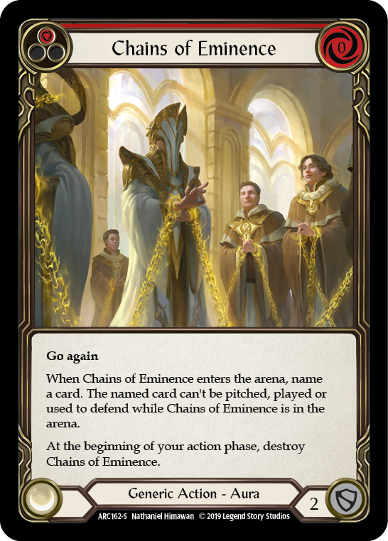 Chains of Eminence [ARC162-S] 1st Edition Rainbow Foil | GnG Games