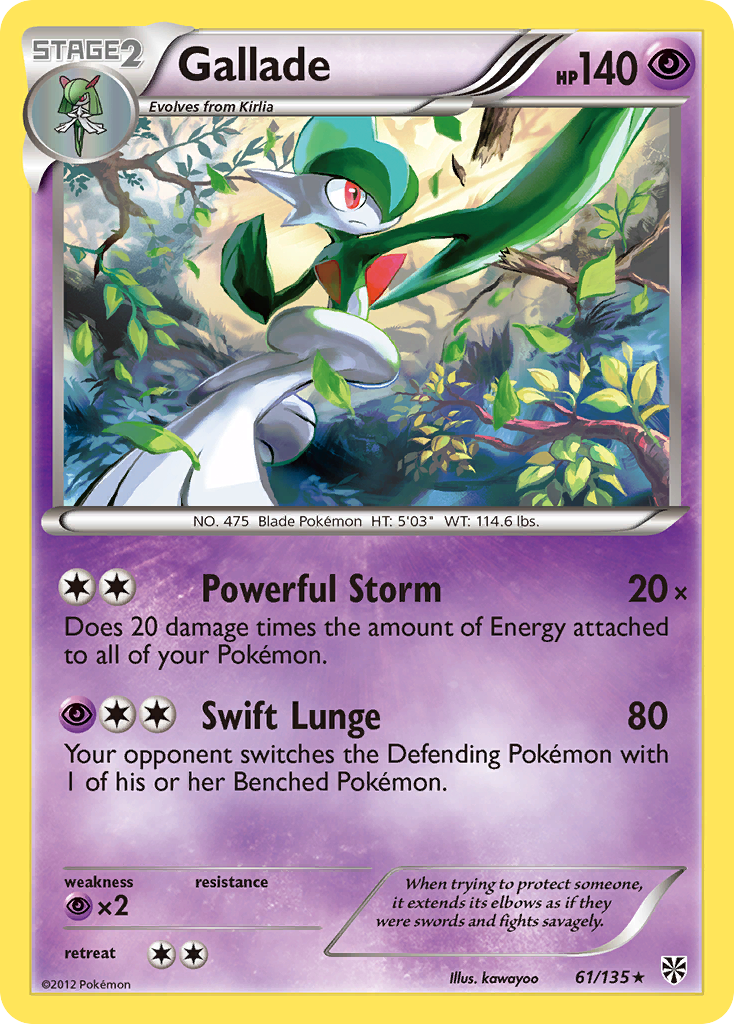 Gallade (61/135) [Black & White: Plasma Storm] | GnG Games