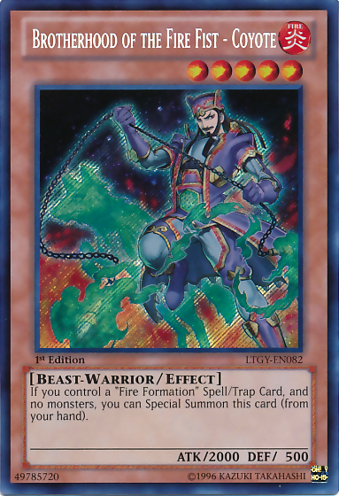 Brotherhood of the Fire Fist - Coyote [LTGY-EN082] Secret Rare | GnG Games