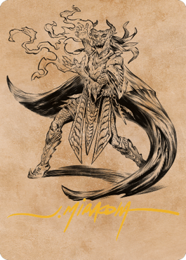 Livaan, Cultist of Tiamat Art Card (Gold-Stamped Signature) [Commander Legends: Battle for Baldur's Gate Art Series] | GnG Games