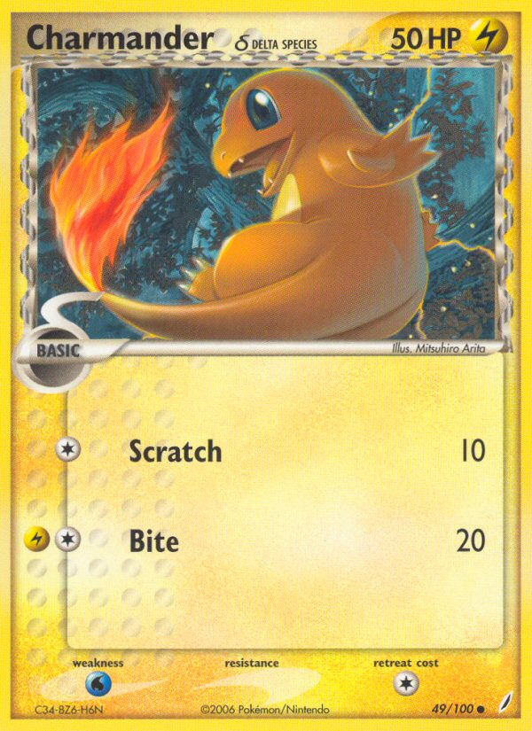 Charmander (49/100) (Delta Species) [EX: Crystal Guardians] | GnG Games