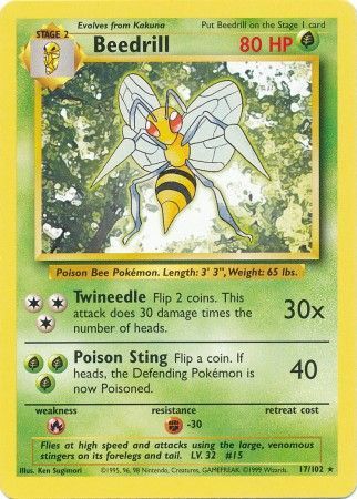 Beedrill (17/102) [Base Set Unlimited] | GnG Games