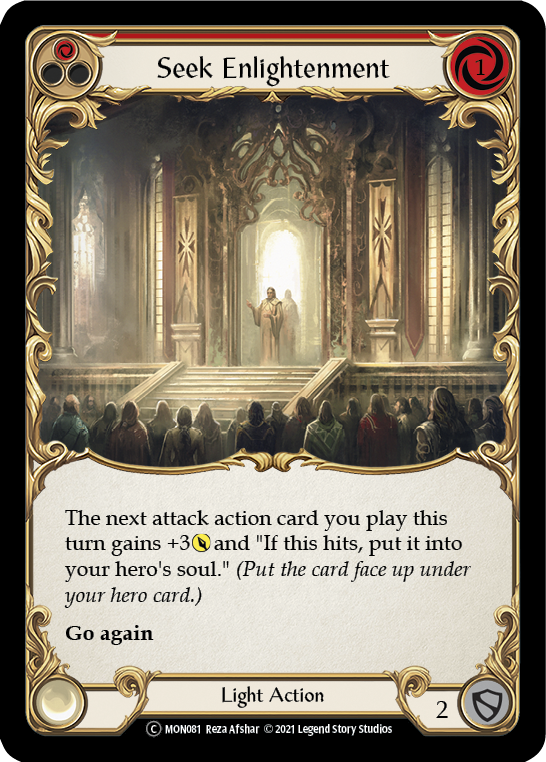 Seek Enlightenment (Red) (Rainbow Foil) [U-MON081-RF] Unlimited Edition Rainbow Foil | GnG Games
