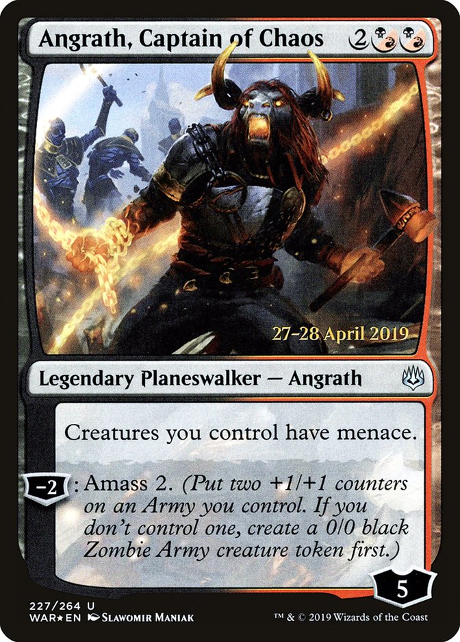 Angrath, Captain of Chaos  [War of the Spark Prerelease Promos] | GnG Games