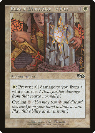 Rune of Protection: White [Urza's Saga] | GnG Games