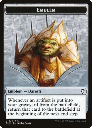 Emblem - Daretti, Scrap Savant [Commander Anthology Volume II Tokens] | GnG Games