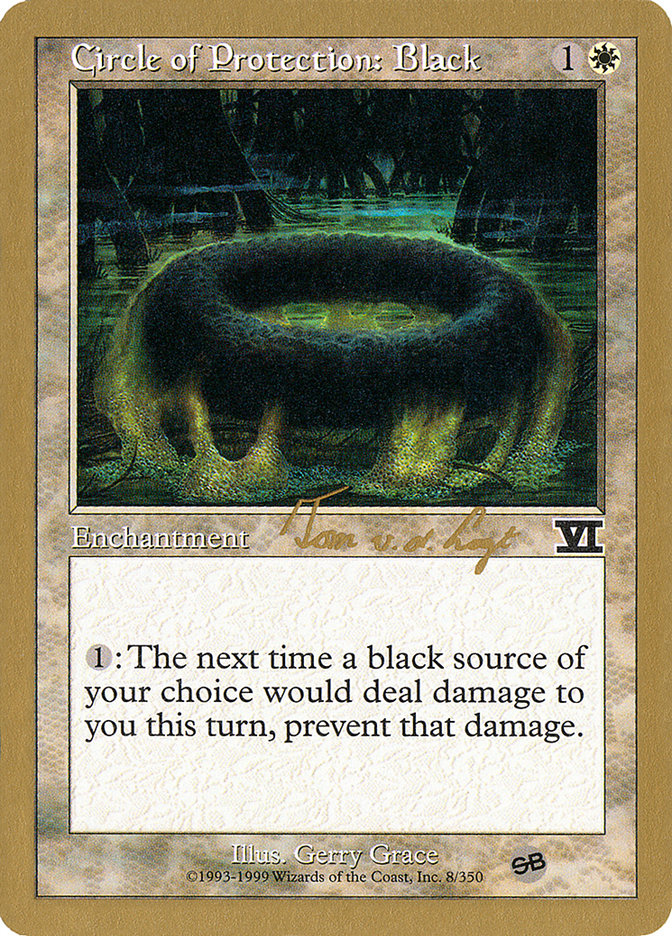 Circle of Protection: Black (Tom van de Logt) (SB) [World Championship Decks 2000] | GnG Games
