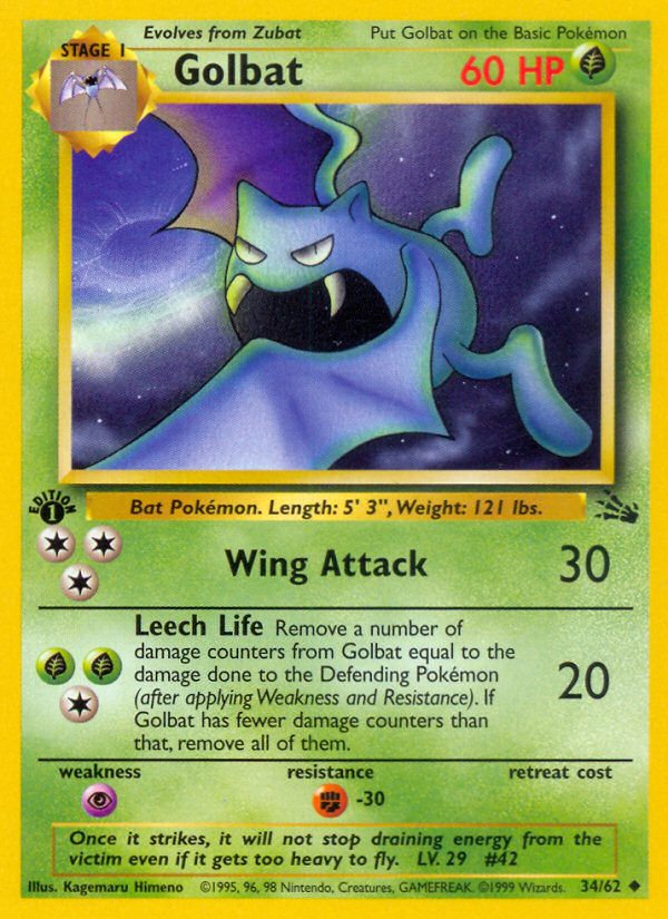 Golbat (34/62) [Fossil 1st Edition] | GnG Games