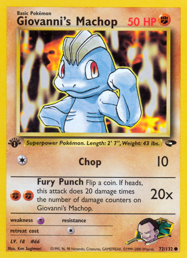 Giovanni's Machop (72/132) [Gym Challenge 1st Edition] | GnG Games