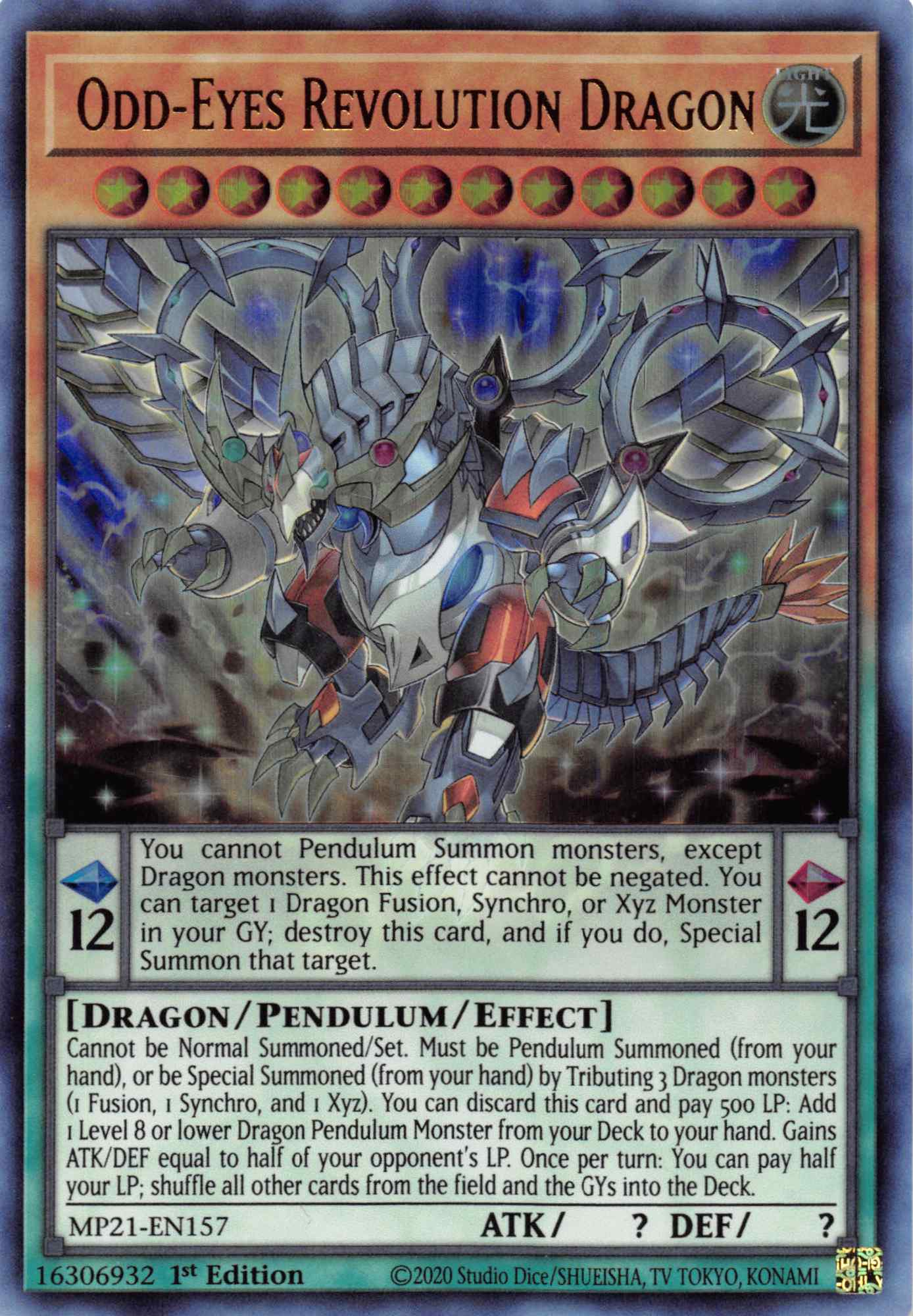 Odd-Eyes Revolution Dragon [MP21-EN157] Ultra Rare | GnG Games