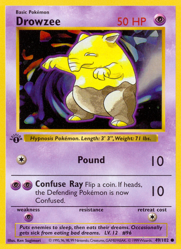 Drowzee (49/102) (Shadowless) [Base Set 1st Edition] | GnG Games