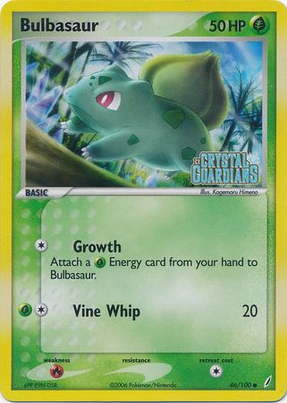 Bulbasaur (46/100) (Stamped) [EX: Crystal Guardians] | GnG Games
