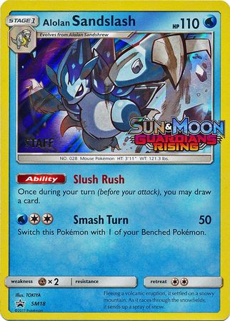 Alolan Sandslash (SM18) (Staff Prerelease Promo) [Sun & Moon: Black Star Promos] | GnG Games