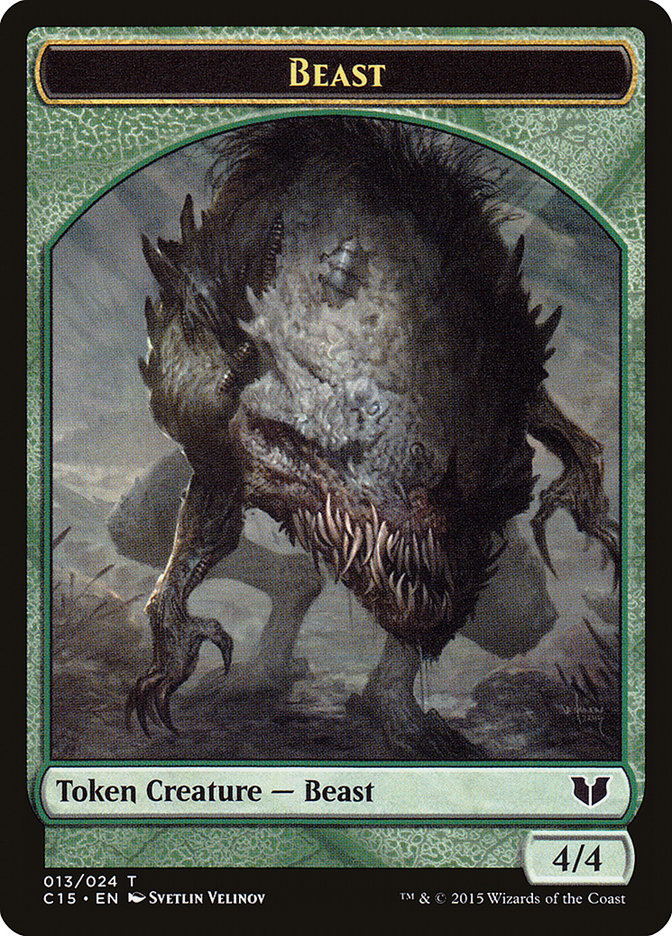 Beast // Snake (017) Double-Sided Token [Commander 2015 Tokens] | GnG Games