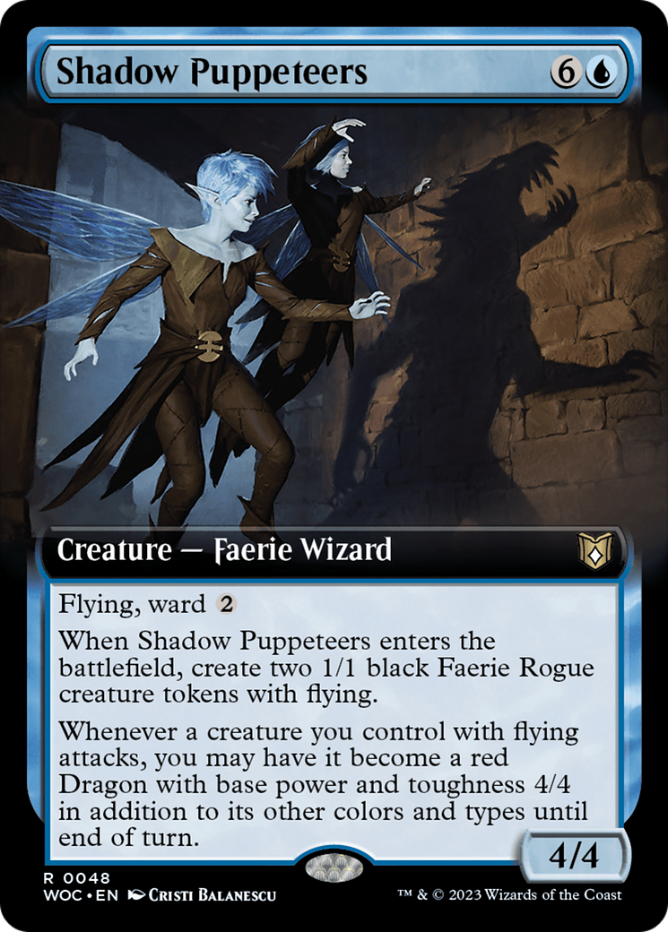 Shadow Puppeteers (Extended Art) [Wilds of Eldraine Commander] | GnG Games