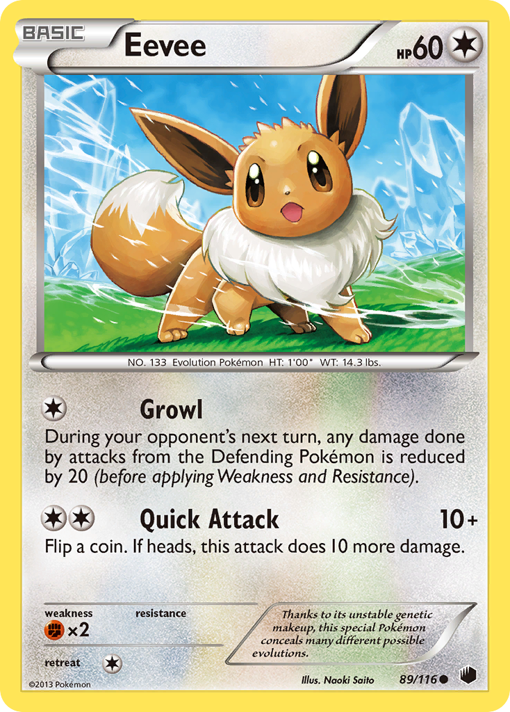 Eevee (89/116) [Black & White: Plasma Freeze] | GnG Games