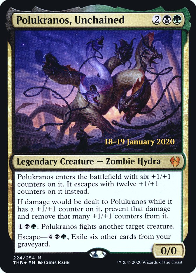 Polukranos, Unchained [Theros Beyond Death Prerelease Promos] | GnG Games