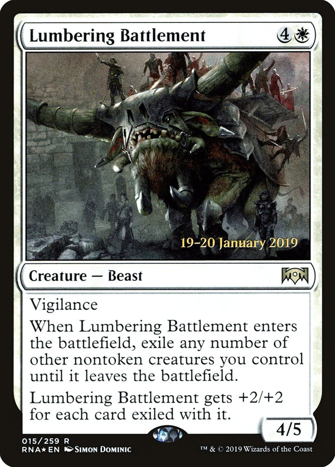 Lumbering Battlement [Ravnica Allegiance Prerelease Promos] | GnG Games