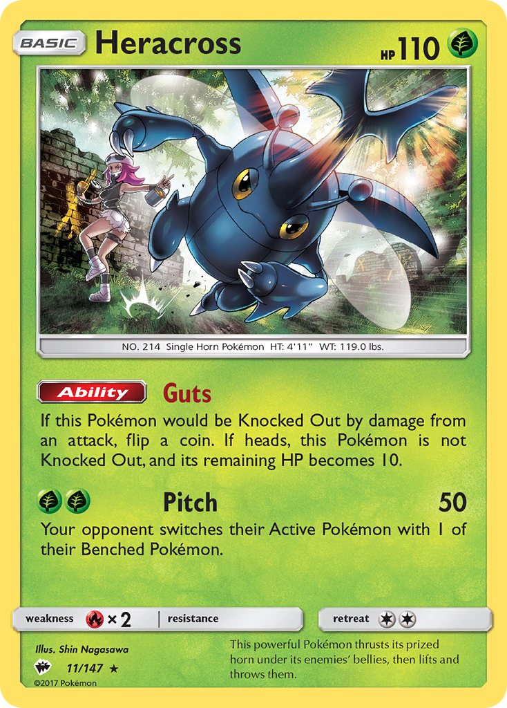 Heracross (11/147) [Sun & Moon: Burning Shadows] | GnG Games