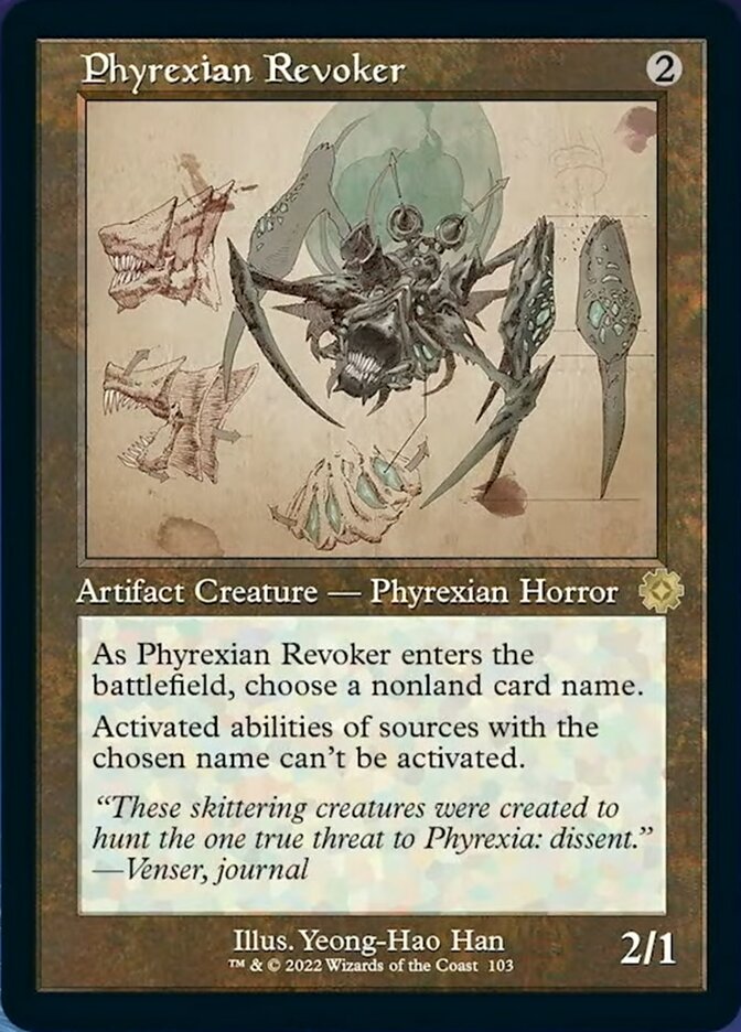 Phyrexian Revoker (Retro Schematic) [The Brothers' War Retro Artifacts] | GnG Games