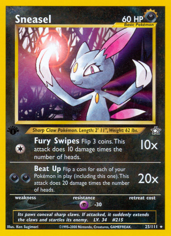 Sneasel (25/111) [Neo Genesis 1st Edition] | GnG Games