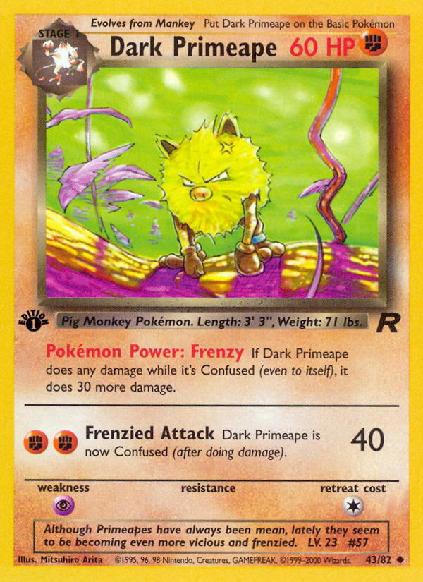 Dark Primeape (43/82) [Team Rocket 1st Edition] | GnG Games