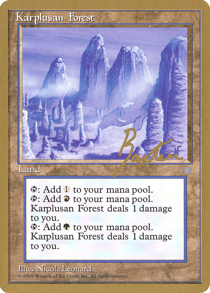 Karplusan Forest (George Baxter) [Pro Tour Collector Set] | GnG Games