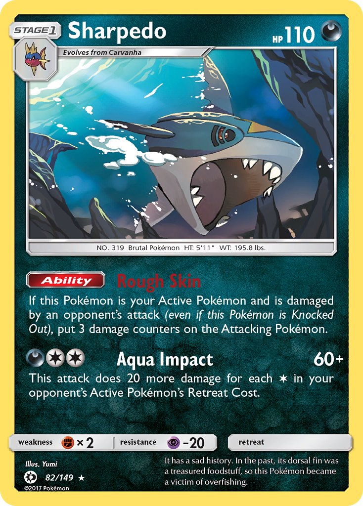 Sharpedo (82/149) (Cosmos Holo) (Blister Exclusive) [Sun & Moon: Base Set] | GnG Games