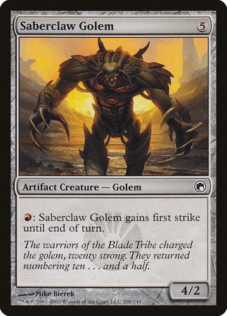 Saberclaw Golem [Scars of Mirrodin] | GnG Games