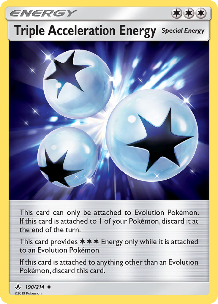 Triple Acceleration Energy (190/214) [Sun & Moon: Unbroken Bonds] | GnG Games