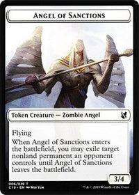 Angel of Sanctions // Horror Double-sided Token [Commander 2019 Tokens] | GnG Games