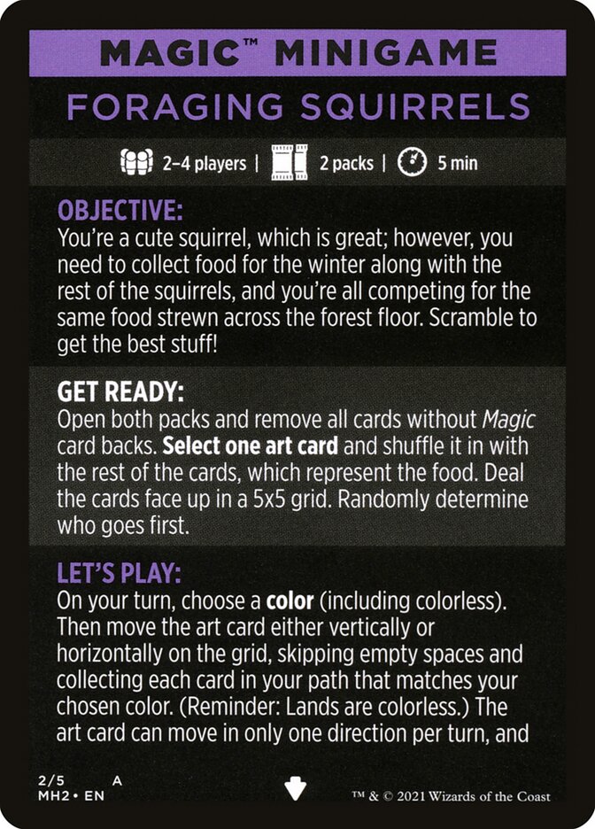 Foraging Squirrels (Magic Minigame) [Modern Horizons 2 Minigame] | GnG Games